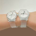 Casual Feather Dial Accent with Silicone Strap Quartz Watches