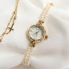 Wondrous Pearl Studded Bracelet Quartz Watches