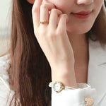 Wondrous Pearl Studded Bracelet Quartz Watches