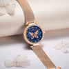 Majestic Butterfly Dial Decorated with Rhinestone Wings Quartz Watches