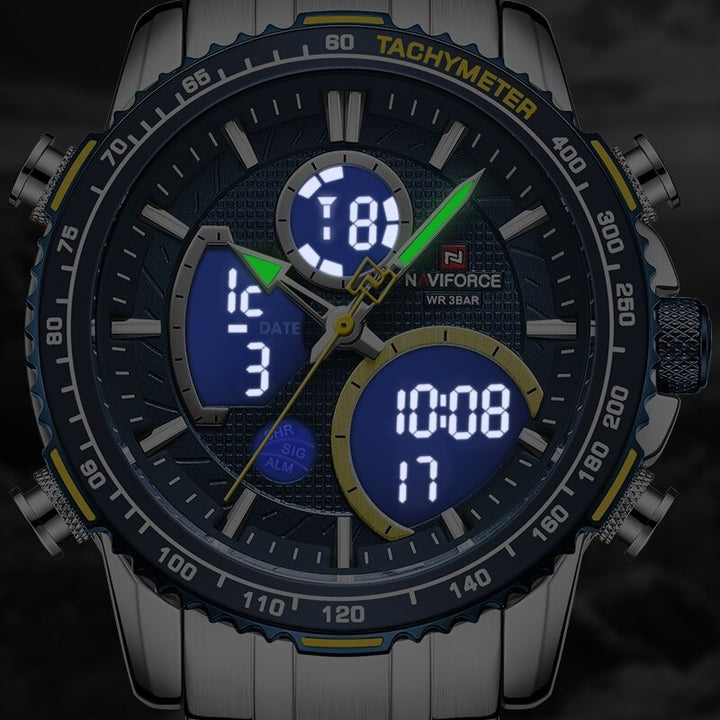 Luxury Fashion Dual Display Military Sports Chronograph Men's Watches