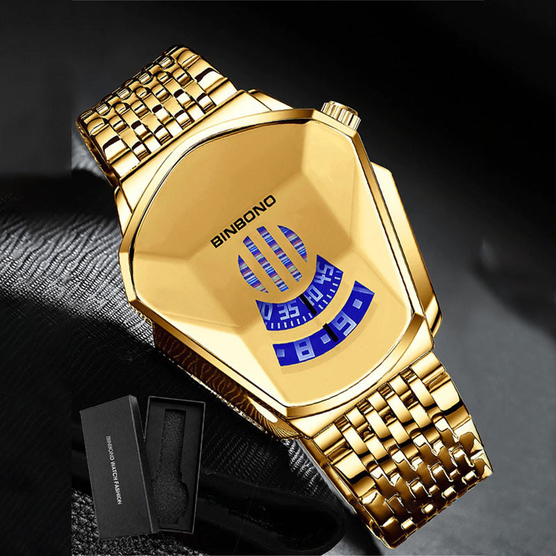 Spectacular 3D Men's Fashion Style Geometric Shape Case Business Quartz Watches