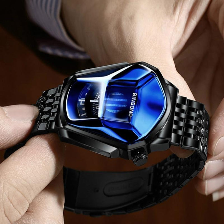 Spectacular 3D Men's Fashion Style Geometric Shape Case Business Quartz Watches