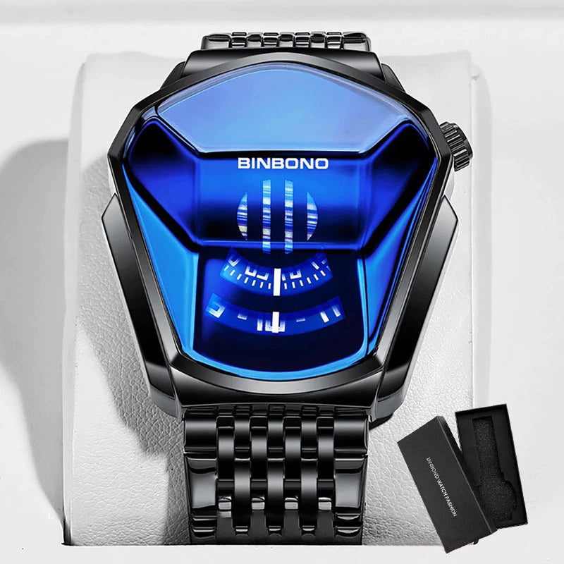 Spectacular 3D Men's Fashion Style Geometric Shape Case Business Quartz Watches