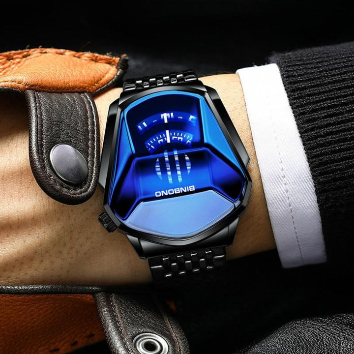 Spectacular 3D Men's Fashion Style Geometric Shape Case Business Quartz Watches