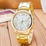 Shiny Stainless Steel Roman Numeral Dial Quartz Watches