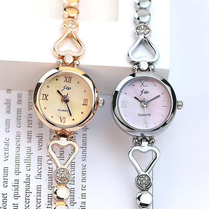 Delicate Heart Shaped Bracelet Strap Quartz Watches