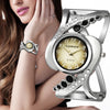 Unique Fashion Style with Rhinestone Embellished Bangle Bracelet Quartz Watches