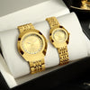 Full Steel Luxurious Couple's Classic Style Quartz Watches