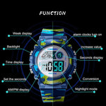 Military Kid's Colorful Digital LED Display Camouflage Watches