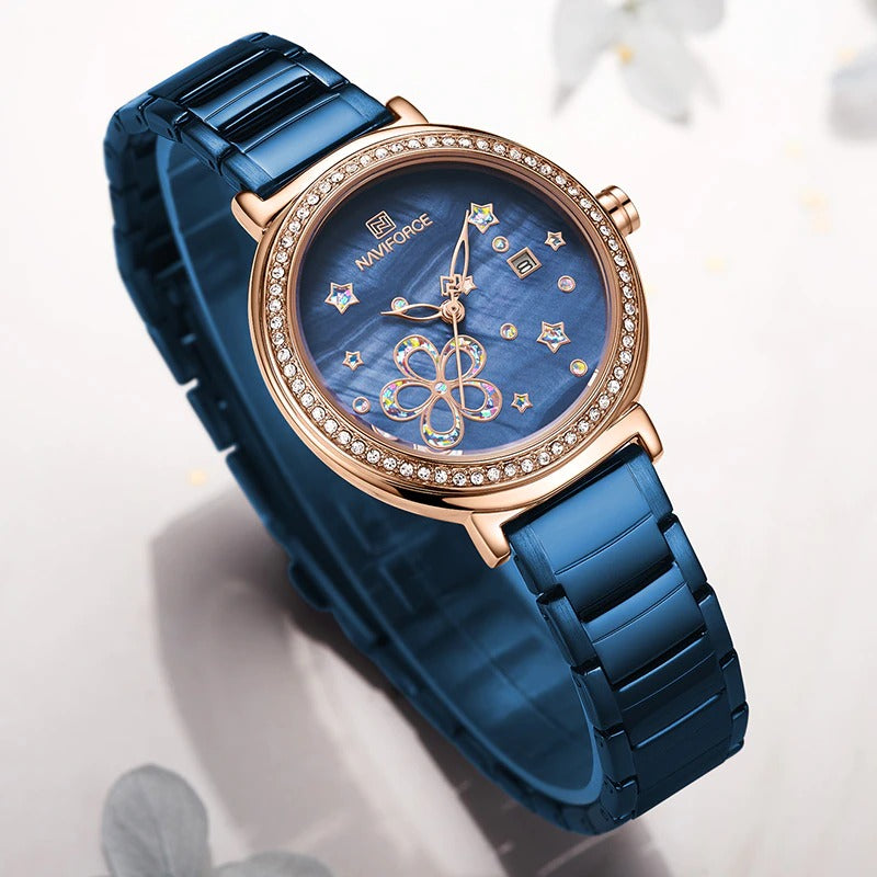 Pearlescent Dial with Stars and Petals Quartz Watches