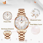 Graceful Classic Bowknot Style with Rhinestone Inlay Ultra-thin Quartz Watches