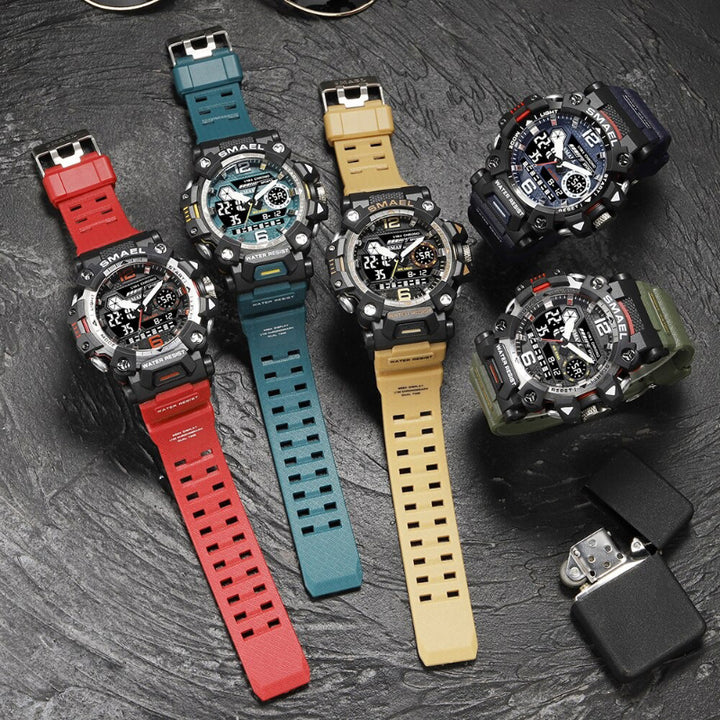 Cool Trend Dual Display Military Outdoor Sports Chronograph Men's Watches