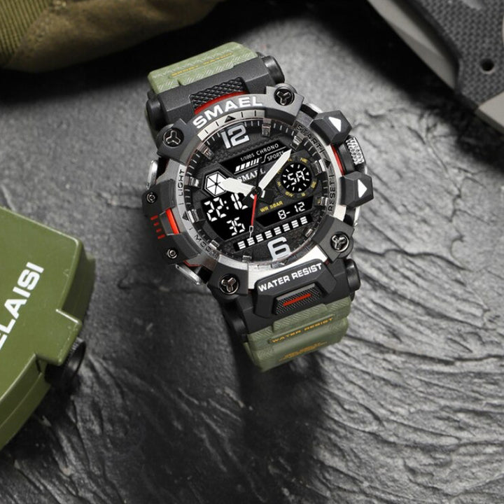 Cool Trend Dual Display Military Outdoor Sports Chronograph Men's Watches