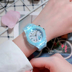 Cartoon Designs Luminous Flashing Lights Silicone Strap Kid's Watches