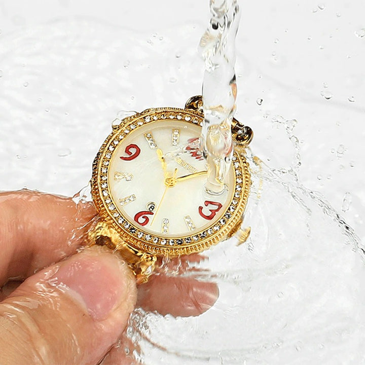 Fancy Women's Rhinestone Adorned Quartz Wristwatch