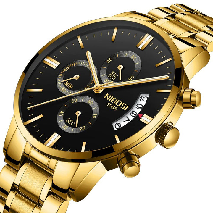 Luxurious Men's High-Fashion Rattrapante Chronograph Quartz Watches