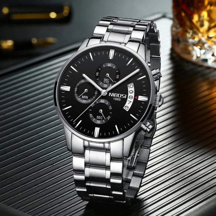 Luxurious Men's High-Fashion Rattrapante Chronograph Quartz Watches