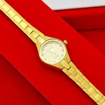 Gold Plated Rhinestone Inlaid Dial Quartz Watches