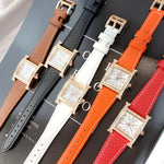Top Notch Women's Rhinestone Accented Vegan Leather Quartz Watches