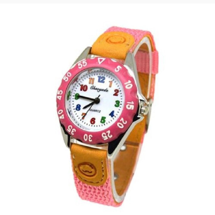 Children's Colorful Easy To Read Sporty Nylon Strap Quartz Watches