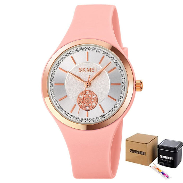 Candy Colored Waterproof Silicone Strap Quartz Wristwatches