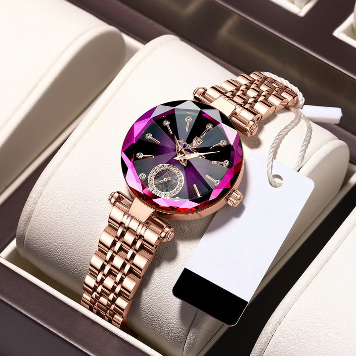 Dazzling Multi-Surface Sun Pattern Gradient Dial Quartz Watches