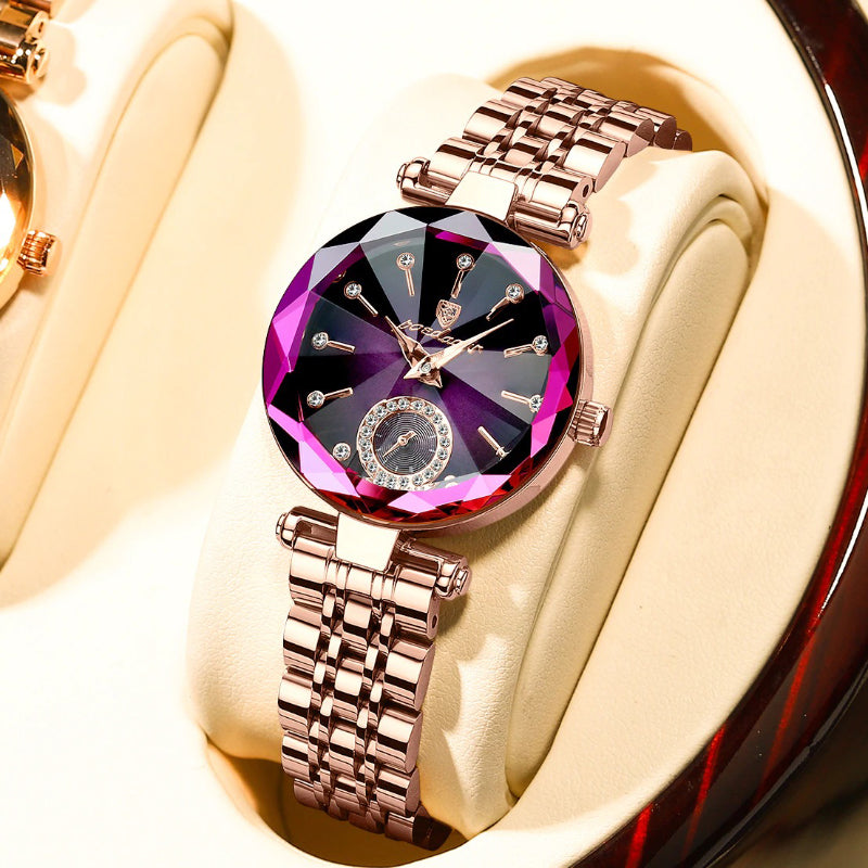 Dazzling Multi-Surface Sun Pattern Gradient Dial Quartz Watches