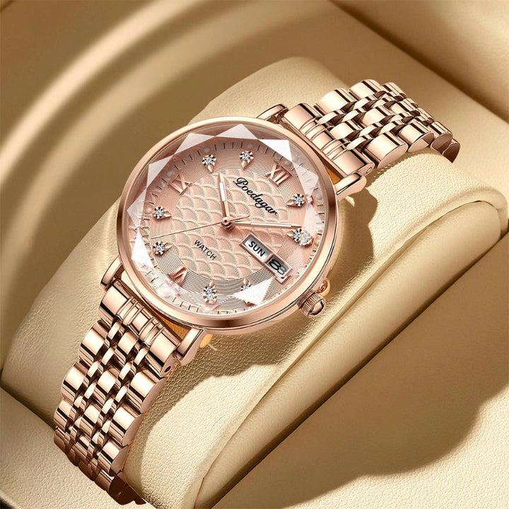 Luminous Rhinestone Roman Numerals Dial Quartz Watches