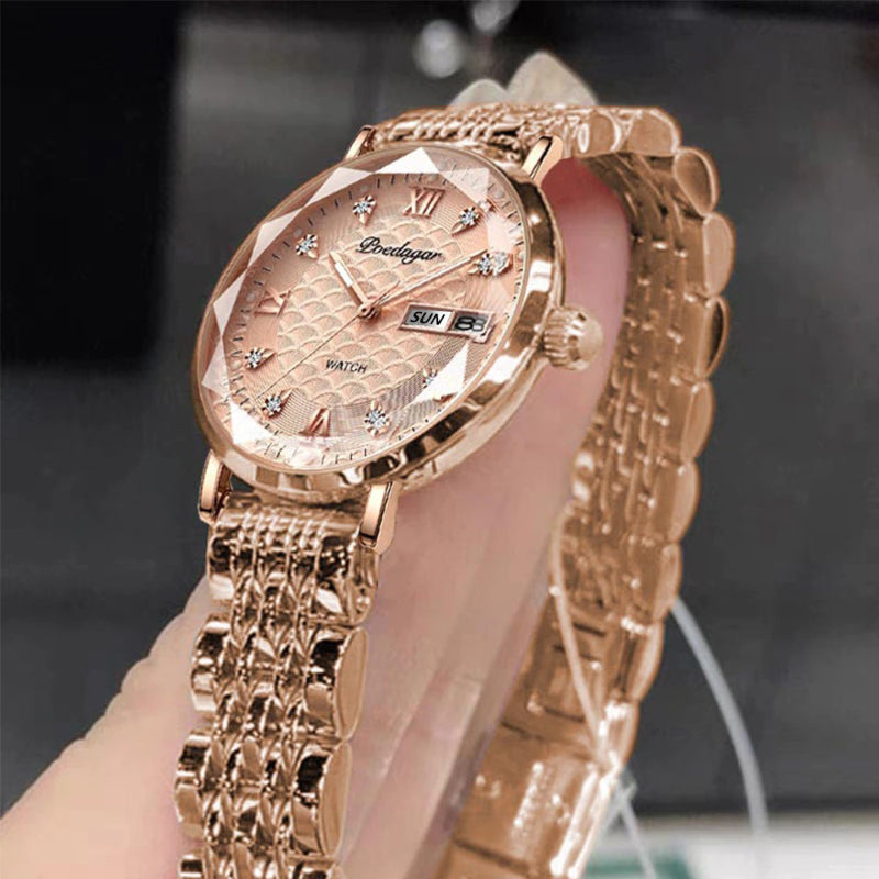 Luminous Rhinestone Roman Numerals Dial Quartz Watches