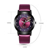 Fashion Butterfly Dial with Vegan Leather Strap Purple Quartz Watches