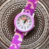 Cartoon Rainbow Cloud Printed Silicone Band Quartz Watches for Kids