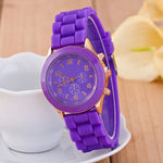 Bright Candy Colored Silicone Strap Quartz Watches