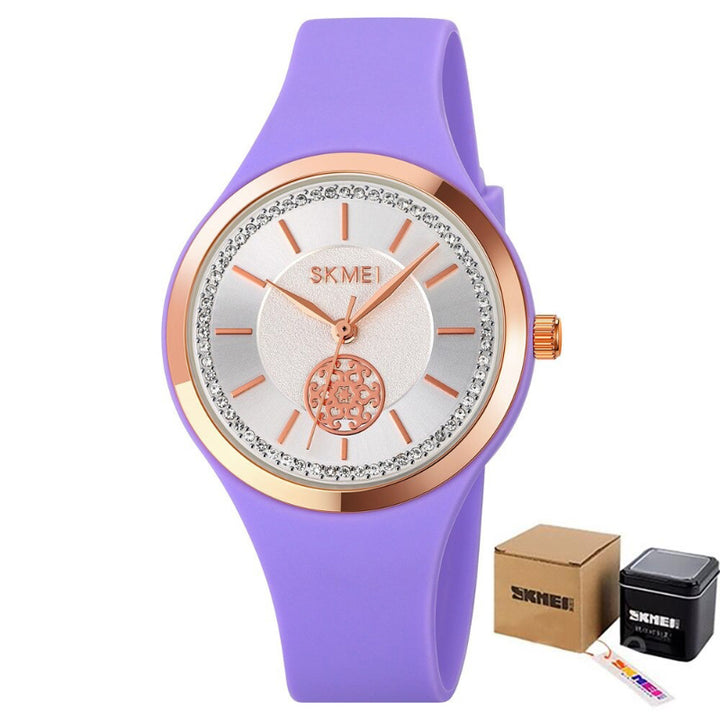 Candy Colored Waterproof Silicone Strap Quartz Wristwatches