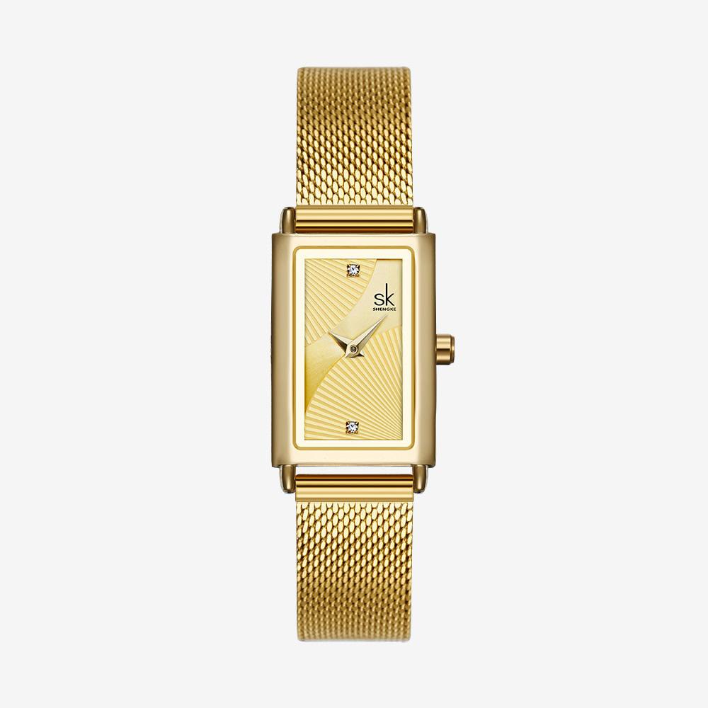 Quartz Watches - Luxury Brand Stainless Steel Rectangle Quartz Watch