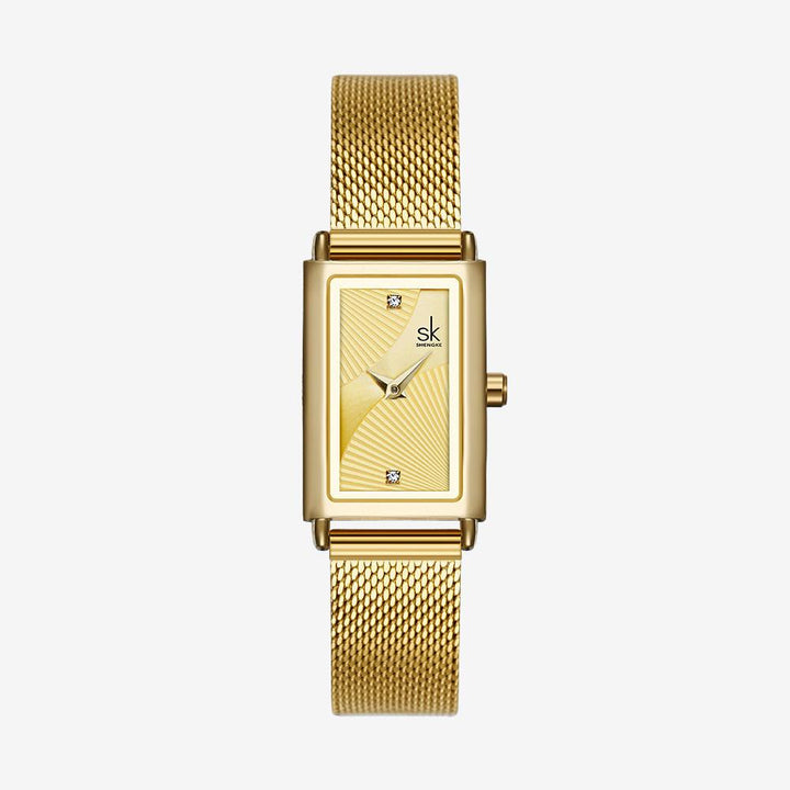 Quartz Watches - Luxury Brand Stainless Steel Rectangle Quartz Watch