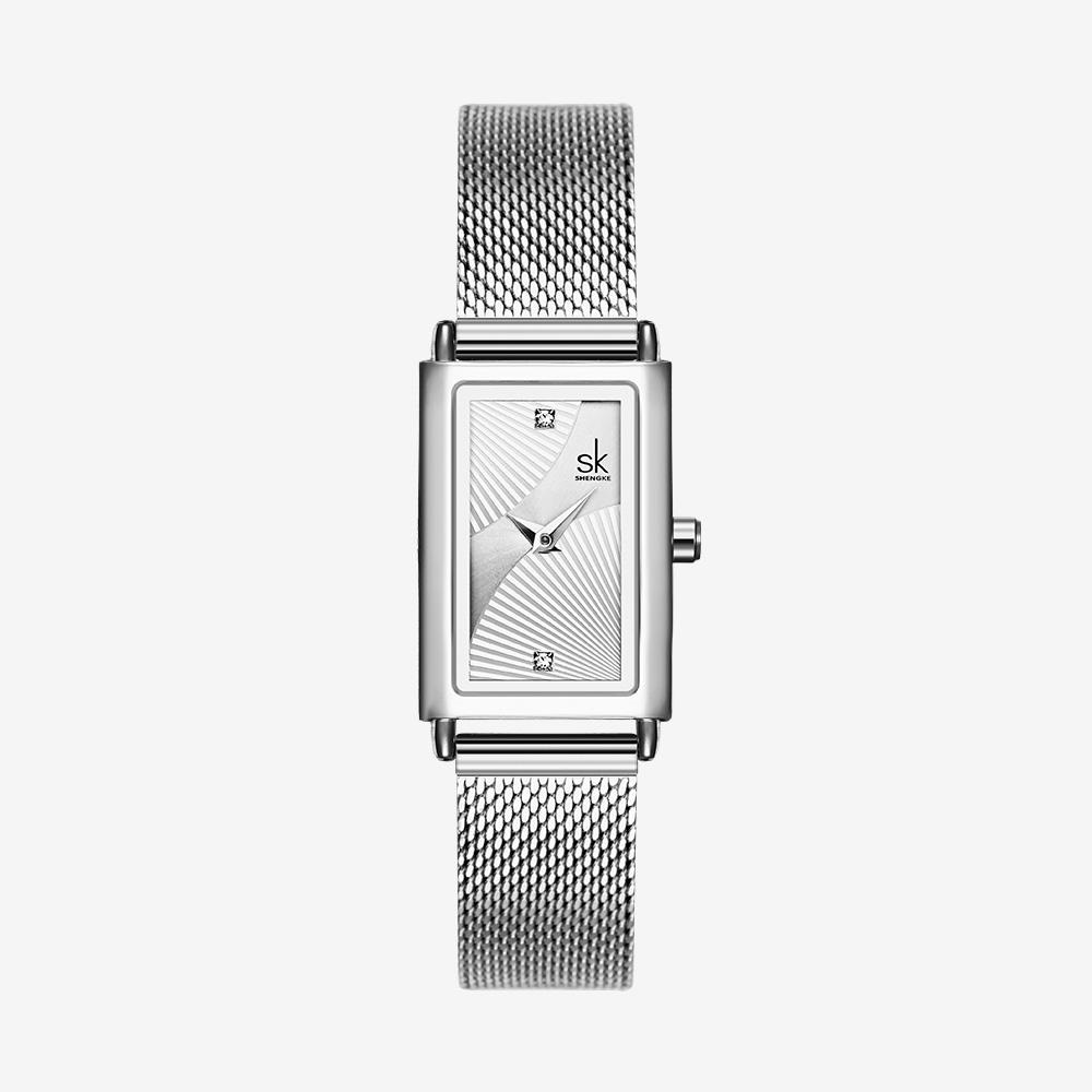 Quartz Watches - Luxury Brand Stainless Steel Rectangle Quartz Watch