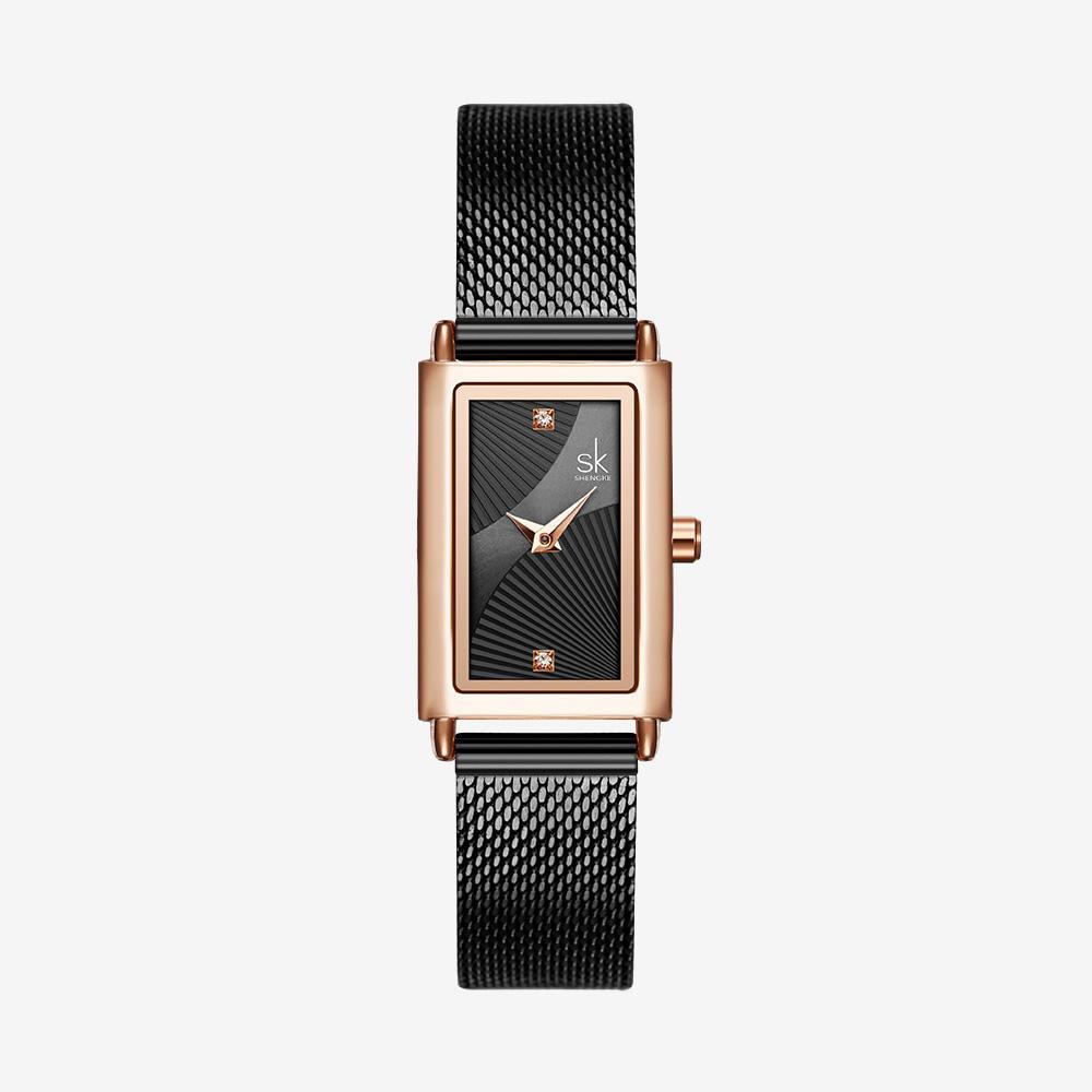 Quartz Watches - Luxury Brand Stainless Steel Rectangle Quartz Watch