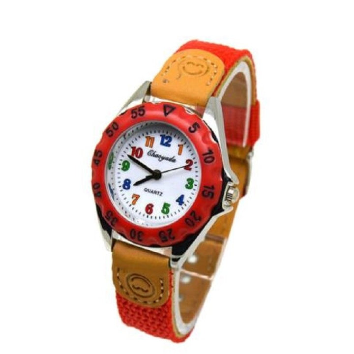 Children's Colorful Easy To Read Sporty Nylon Strap Quartz Watches