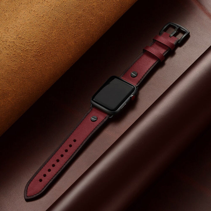 Men's Country Style Leather Replacement Straps for Apple Watches