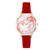 Bright-Colored Rabbit Patterned Dial with Leather Strap Quartz Watches