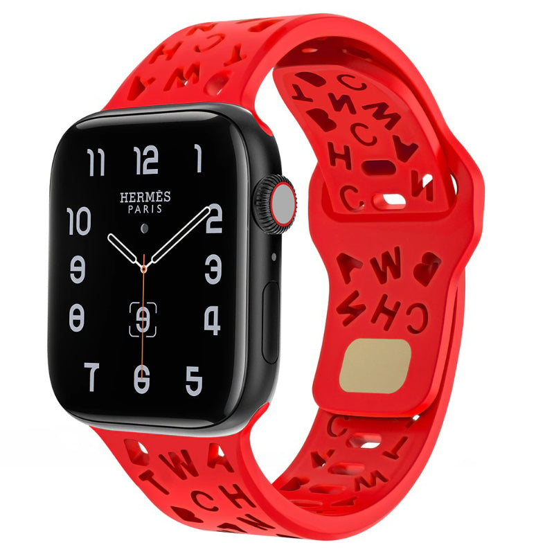 Breathable Hollow Letter Design Replacement Straps for Apple Watches