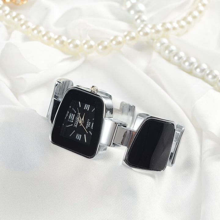 Extraordinary Square Dial Cuff Bangle Bracelet Quartz Watches