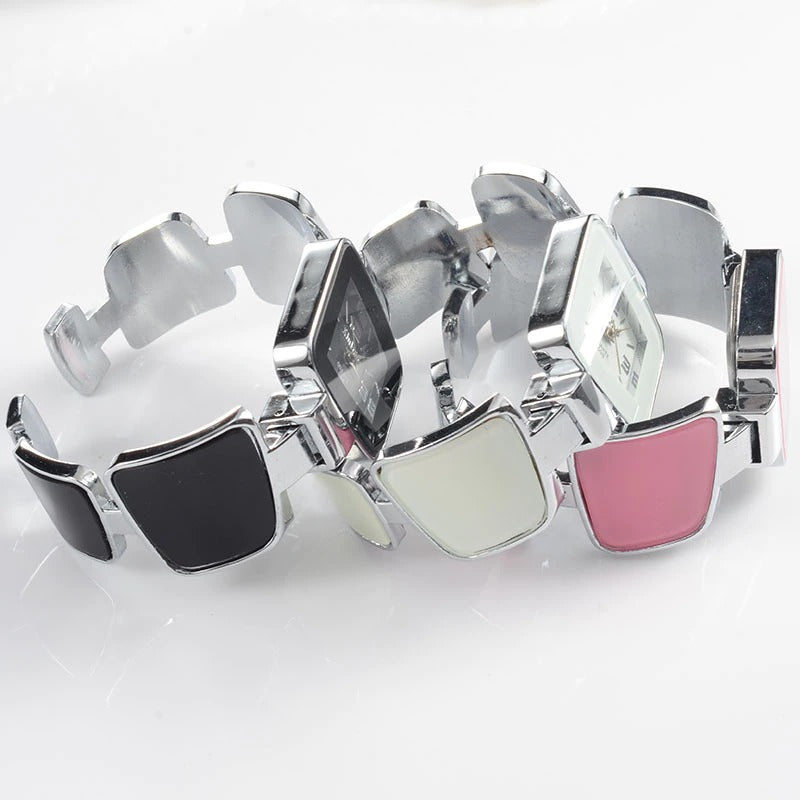 Extraordinary Square Dial Cuff Bangle Bracelet Quartz Watches