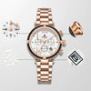 Sleek and Voguish Chronograph Dial with Stainless Steel Band Quartz Watches