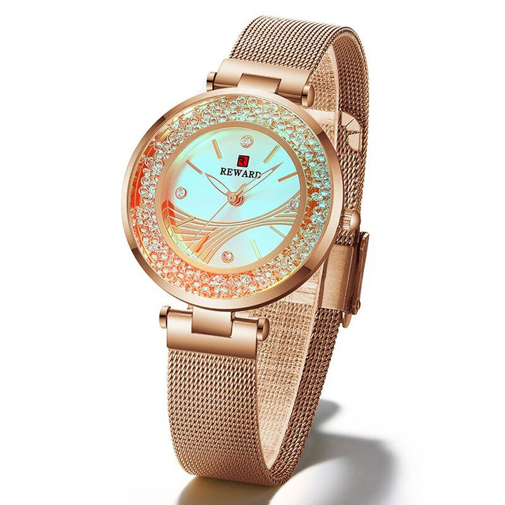 Glitz and Shine Rhinestones with Glowing Dial Quartz Watches