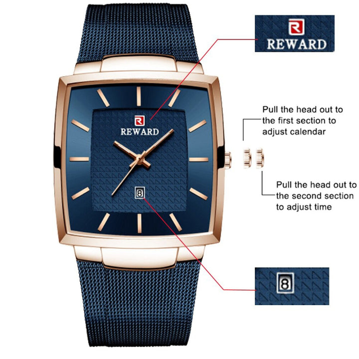 Ultra-Thin Stainless Steel Mesh Strap Quartz Watches