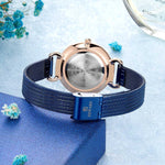 Striking Flower Dial with Rhinestone Embellished Quartz Watches