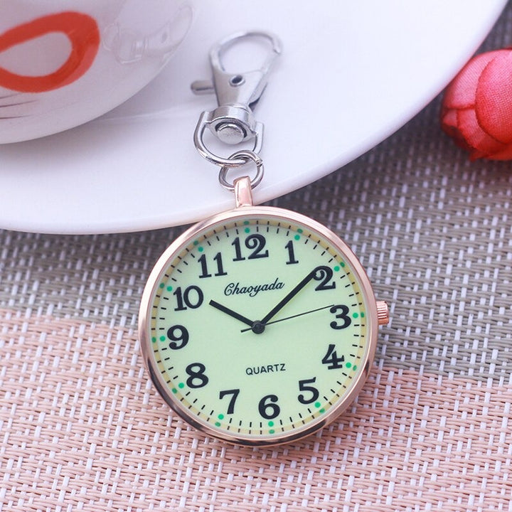Luminous Easy To Read Dial Key Chain Quartz Pocket Watches