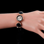 Exquisite Multi-color Round Dial Bracelet Quartz Wristwatches